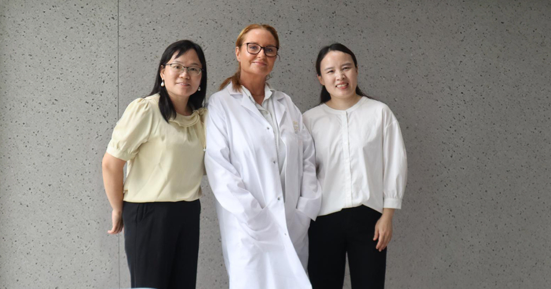 Kerry, owner of Pure Derma London visiting suppliers in China
