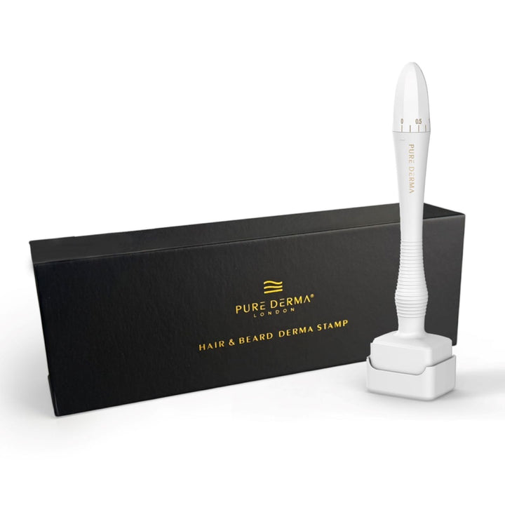 Hair & Beard Adjustable Derma Stamp 140 Medical Grade Stainless Steel Microneedles 0.25-3.0mm