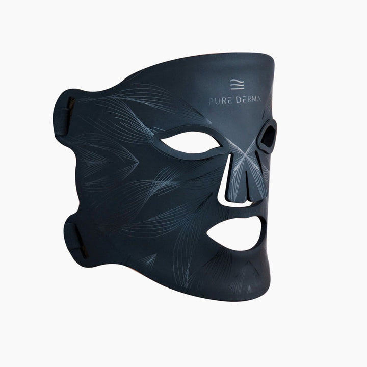 black LED face mask