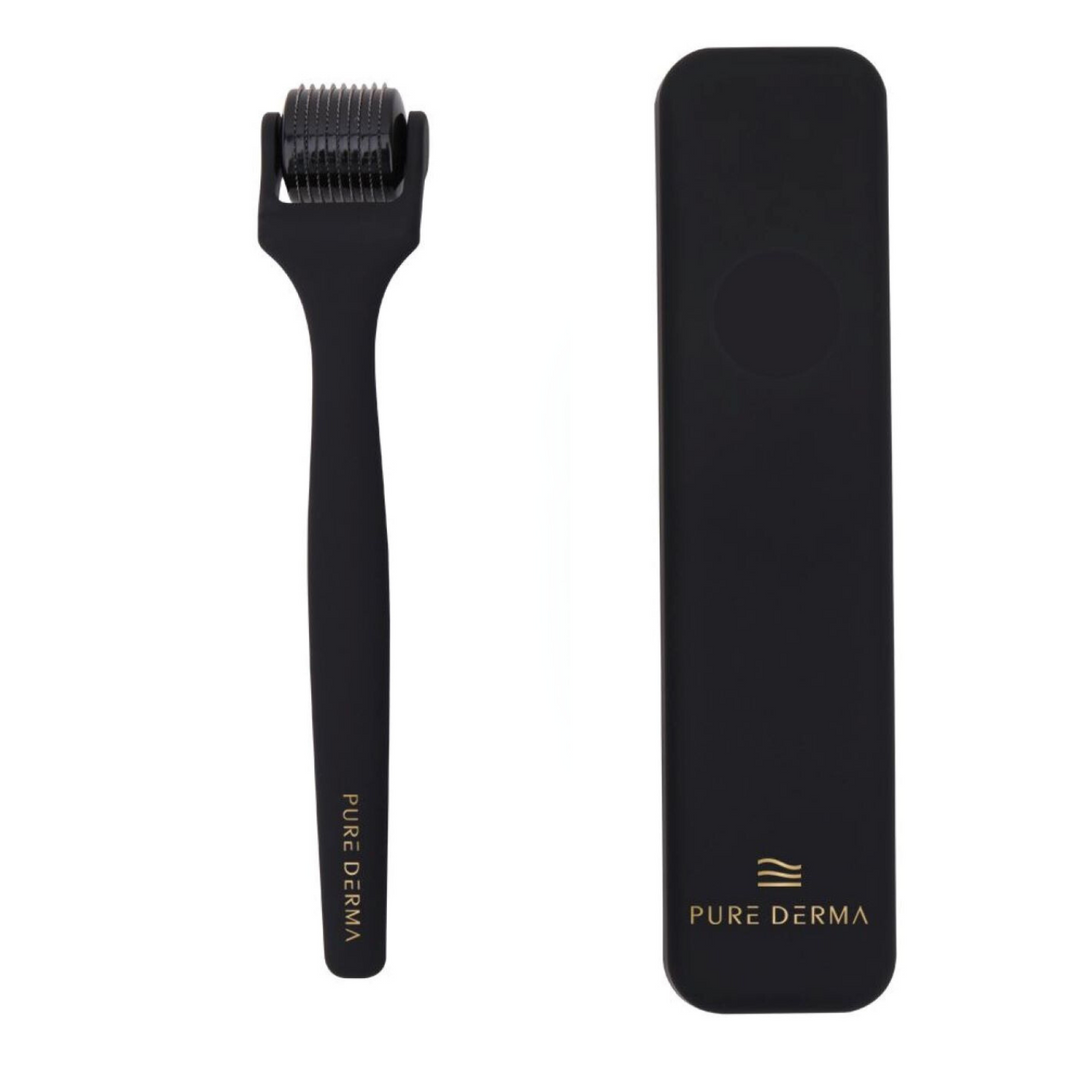 derma roller 0.5mm black with case