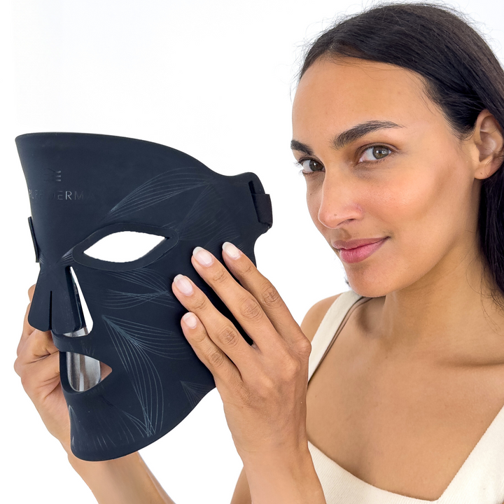 led light therapy face mask black
