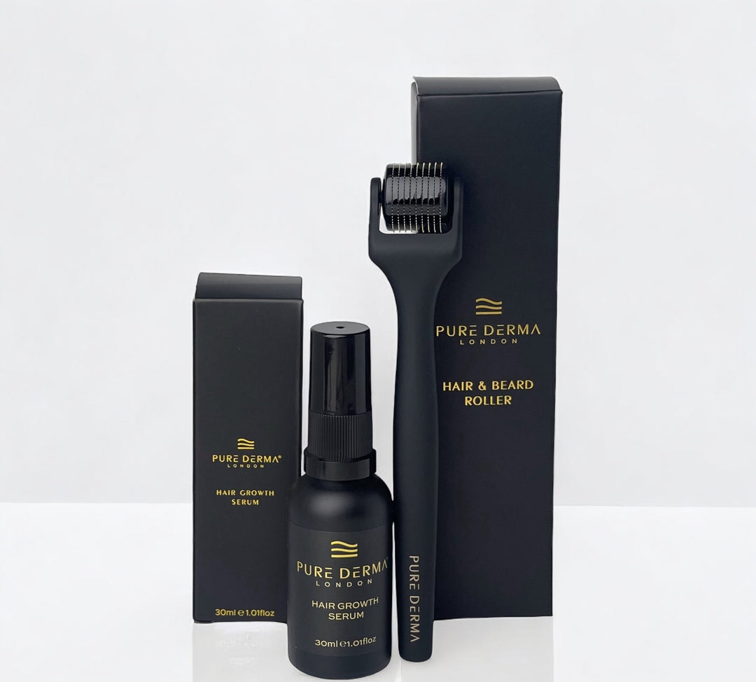 Pure Derma London Hair Loss Treatment Ultimate Hair Growth Kit, Scientifically Formulated With Microneedling Technology