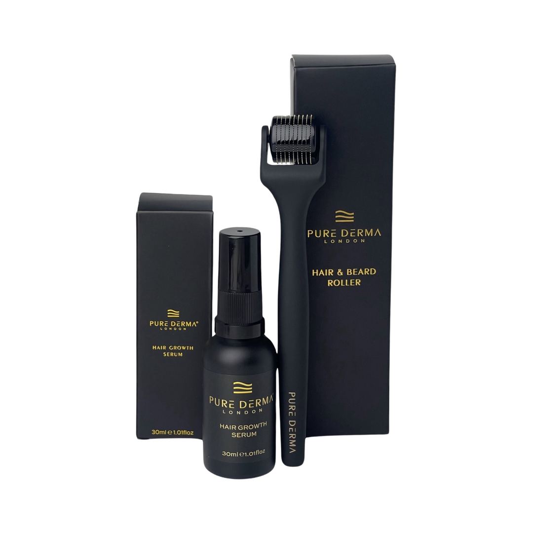 Pure Derma London Hair Loss Treatment Ultimate Hair Growth Kit, Scientifically Formulated With Microneedling Technology