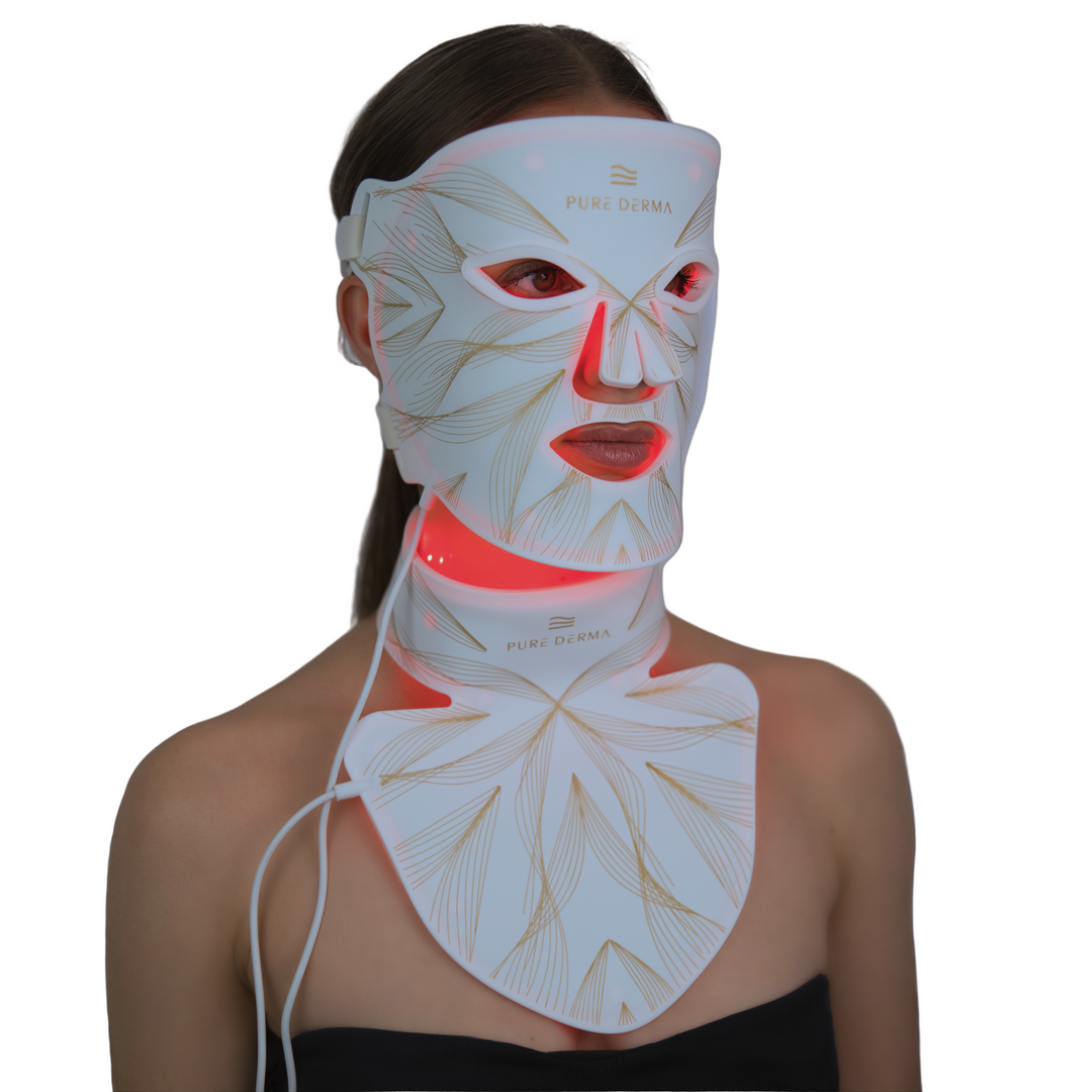 Pure Derma London LED Light Therapy Face, Neck & Décolletage Mask