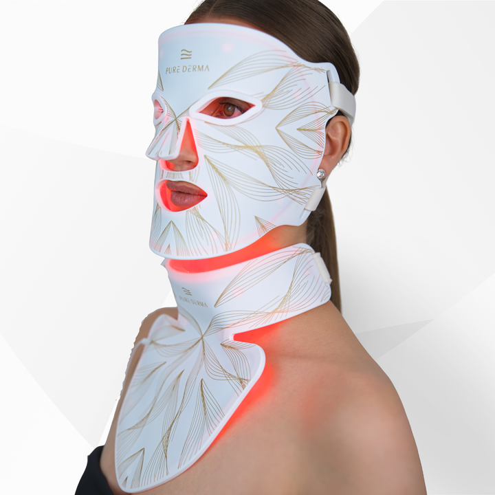 Pure Derma London LED Light Therapy Face, Neck & Décolletage Mask