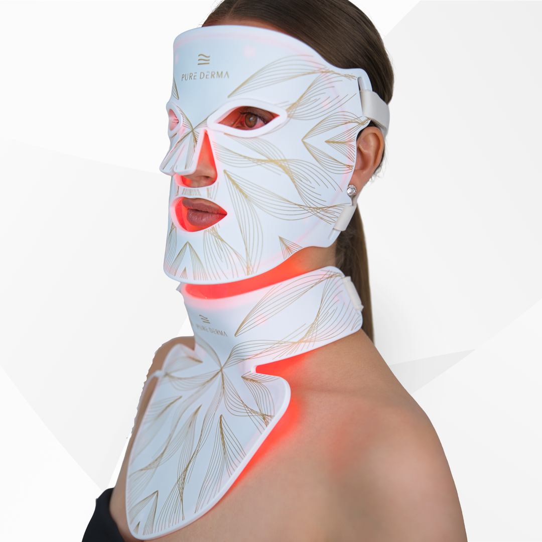 Pure Derma London LED Light Therapy Face, Neck & Décolletage Mask