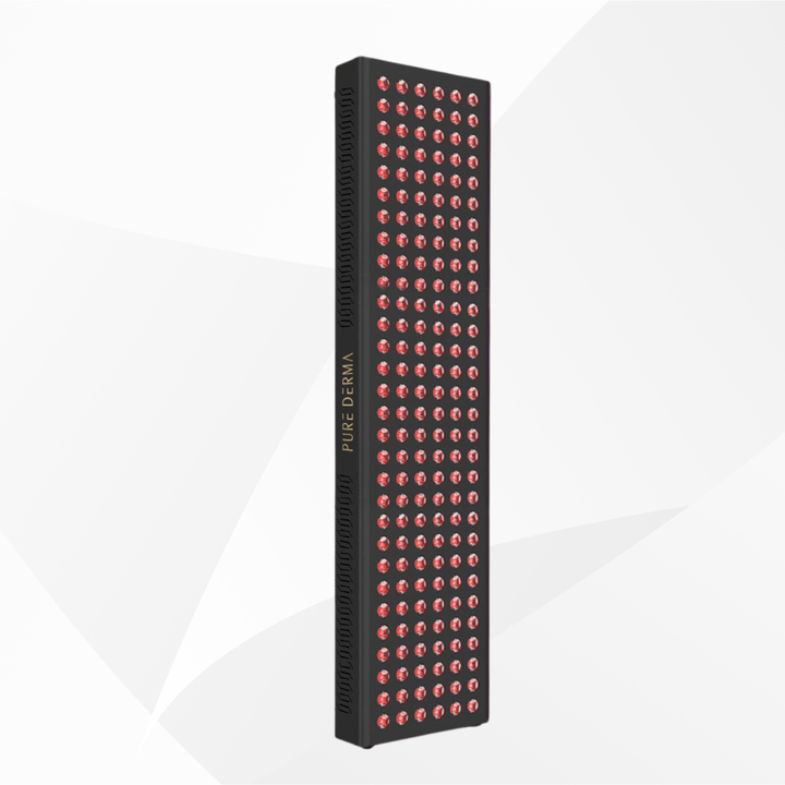 Pure Derma London LuminAGE 900 LED Light Therapy Panel, front view showing 180 dual chip LEDs