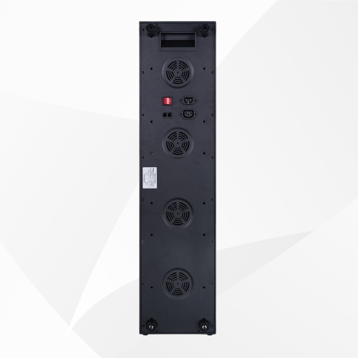 Pure Derma London LuminAGE 900 LED Panel, rear view showing four cooling fans, power switch and interconnect ports