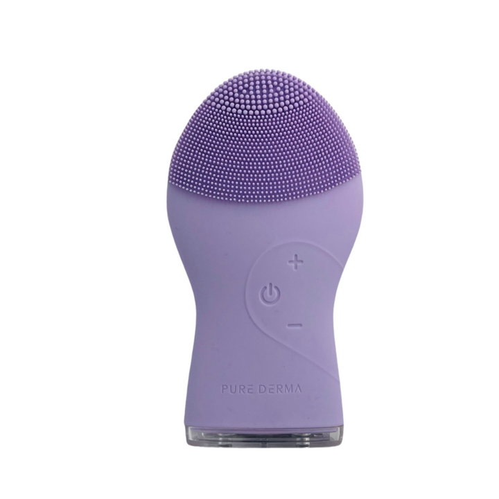 Pure Derma London Skin Care Lilac Ultrasonic Silicone Facial Cleansing Brush
