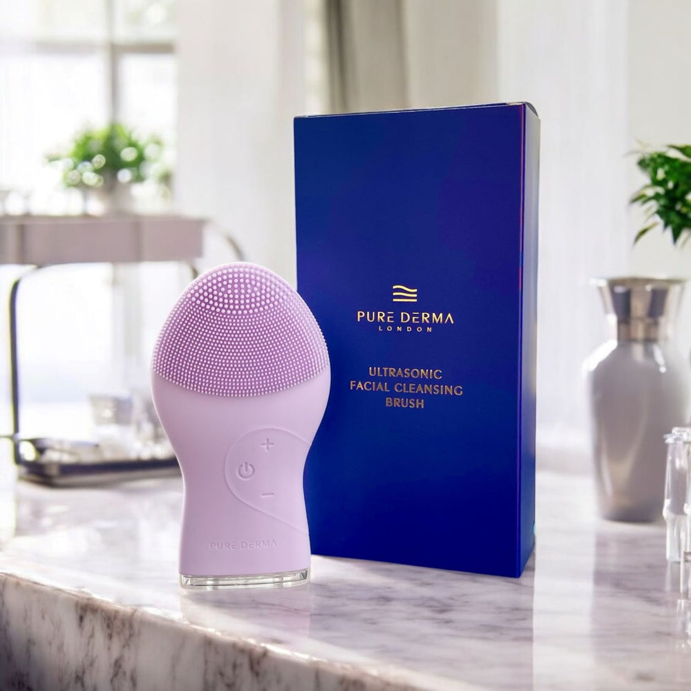 Pure Derma London Skin Care Ultrasonic Silicone Facial Cleansing Brush