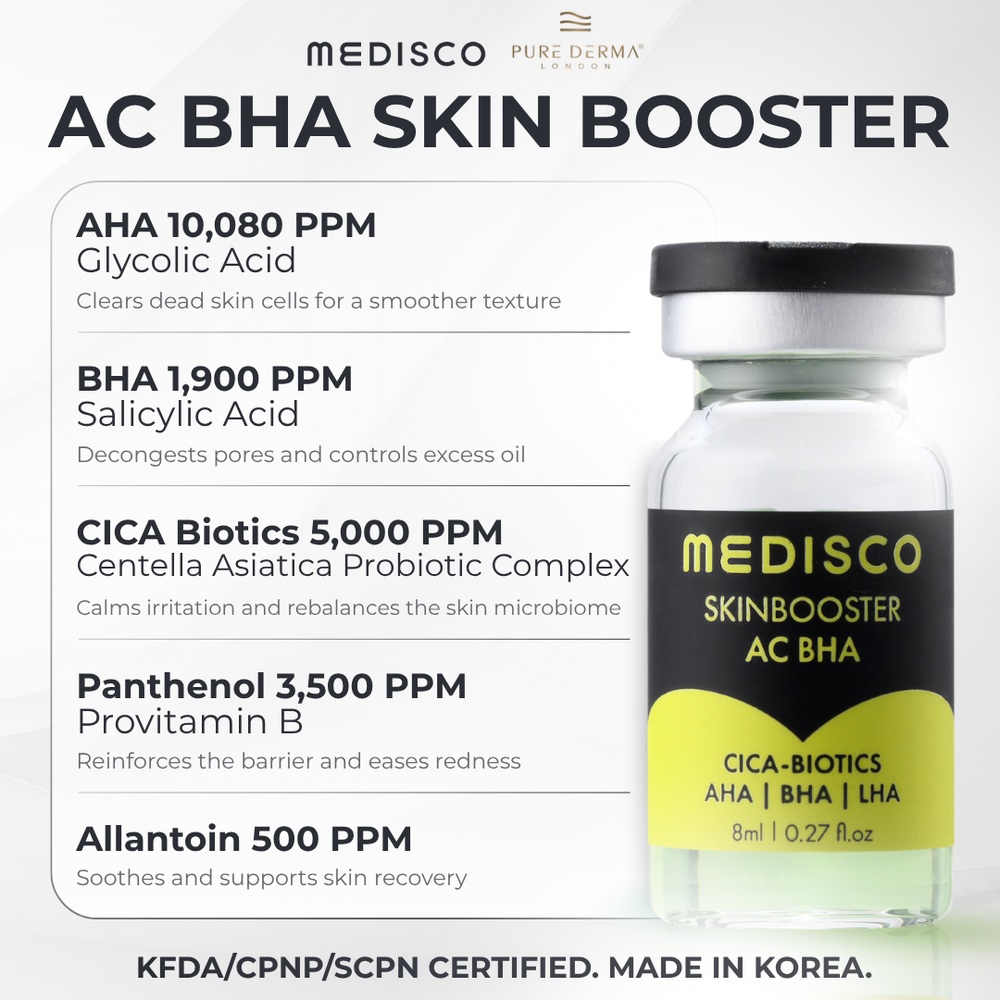 Pure Derma London Skincare Medisco AC BHA Skin Booster (10 x 8ml)