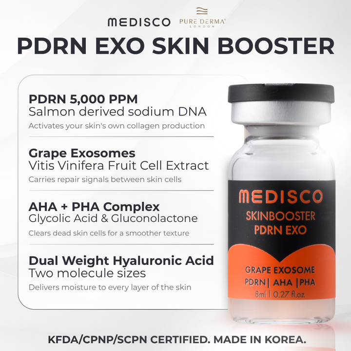 Pure Derma London Skincare Medisco PDRN EXO Skin Booster (10 x 8ml)