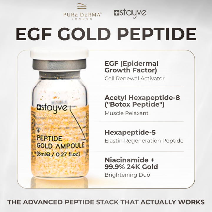 Pure Derma London Skincare Stayve EGF Peptide Gold Skin Booster